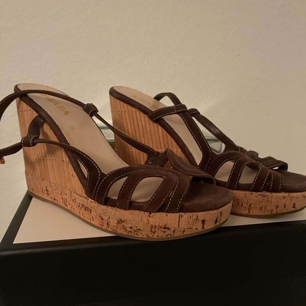 Brown Wedge Sandals